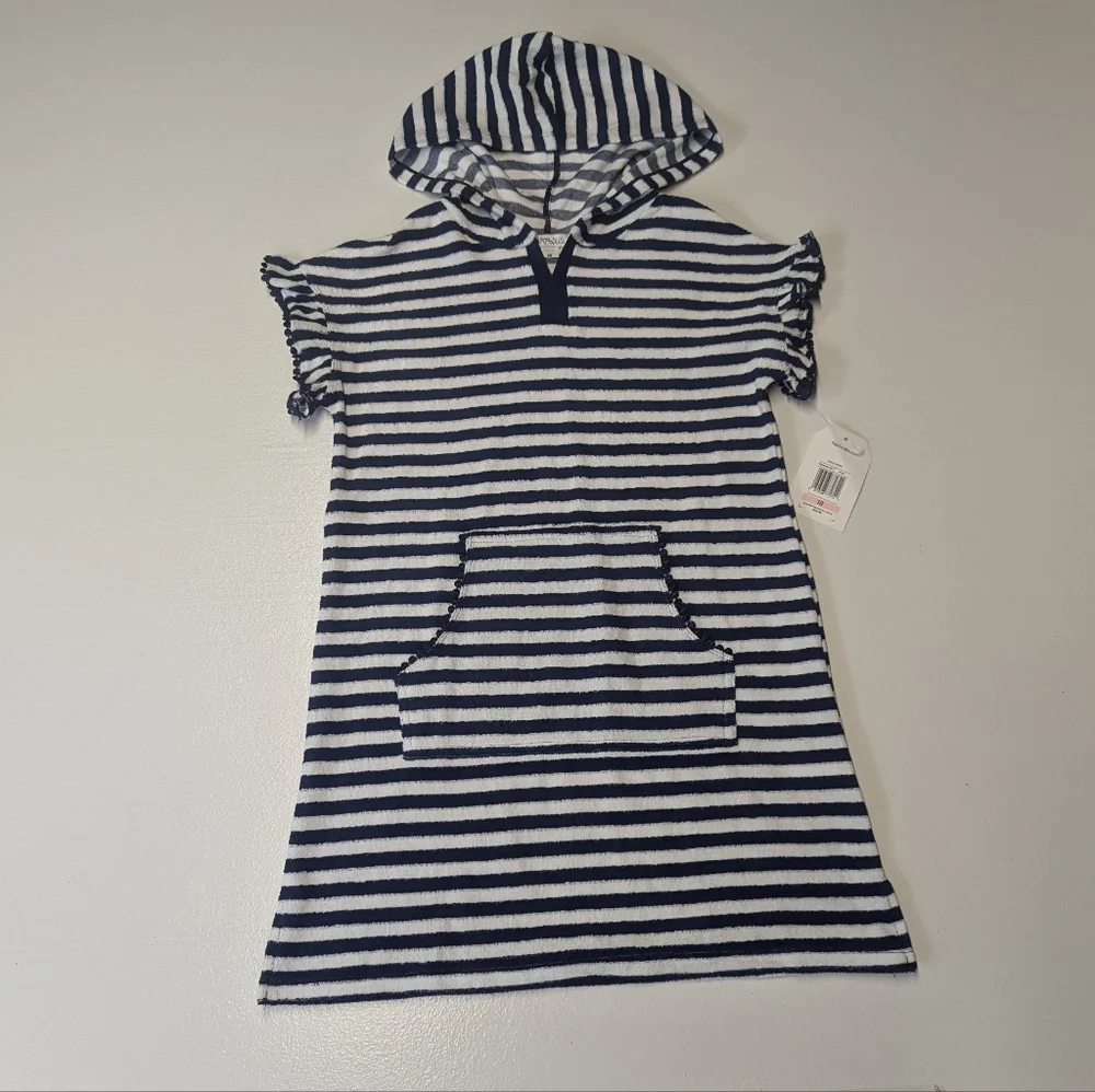 NWT Flapdoodles Size 10 Terrycloth Hooded Dress/Cover-up